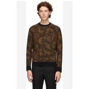 Saint Laurent Men's leopard jacquard jumper Wool Alpaca Size Medium $1560